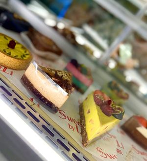 Lemon tart, Vanilla cake with cinnamon, Banana cake at SweetLi by Lilit in Yerevan