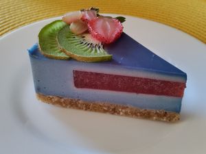 Spirulina. Pretty but muted in flavor. at SweetLi by Lilit in Yerevan