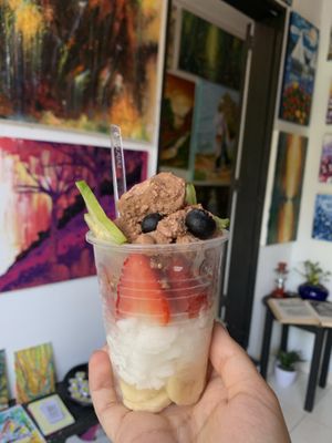 Estaba HORRIBLE, pastoso, arenoso y excesivamente caro   at Vegan Café Retro in Guatape