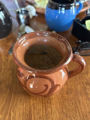 Café de olla delicios   at El Huauzontle in Chihuahua