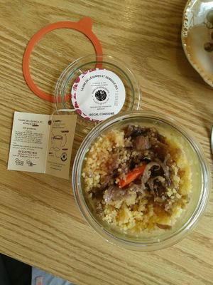 Vegan jar meal. at Café de la Maison du Zéro Déchet - Cafe of the Zero Waste House in Paris