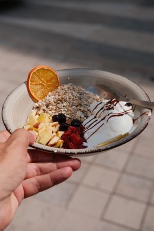 Granola and fruit at Deli - Santa Maria in Mallorca