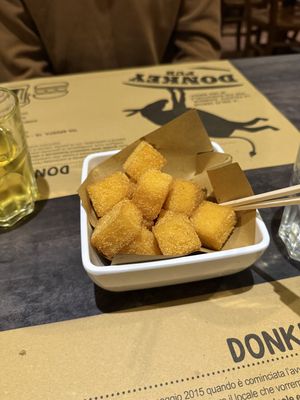 Cubetti di polenta fritta  #Veganuary at Donkey Pub in Vedelago