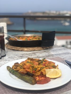Food with a view!  at Blue Arenal in Menorca
