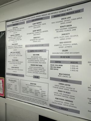 Drink menu  at Rory's Market in Dennis Port