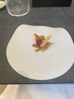 Fermented potato with raspberry  at Casa Mele in Positano