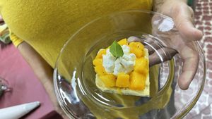 Pastel helado de mango  at La Selva de los Gatos in Oaxaca