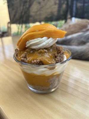 Mango cake trifle   at La Selva de los Gatos in Oaxaca