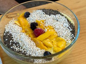 Smoothie bowl at La Selva de los Gatos in Oaxaca