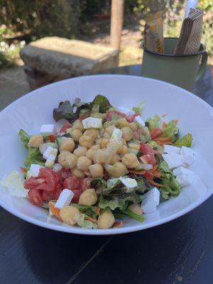 Greek salad  at La Selva de los Gatos in Oaxaca