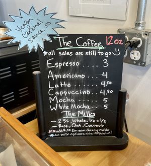 Vegan caramel sauce (yum)   at Organicos Bakery in Phoenix