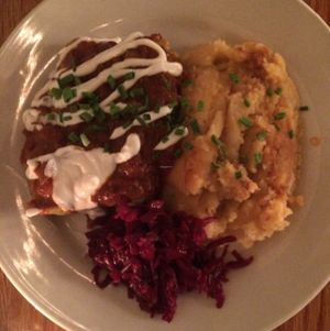 buckwheat and potato cabbage rolls at Ipanema in Richmond