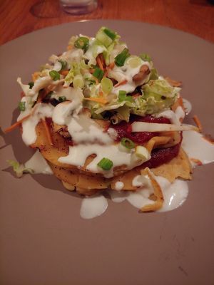 Vegetable Pancake with Herb Salad at Ipanema in Richmond