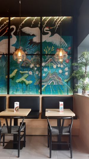 Inside decor in main seating area at Grounded Kitchen in Headington