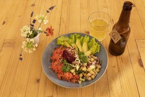 Vegan Bowl and homenagem Kombucha   at Cantina do Bem in Caminha
