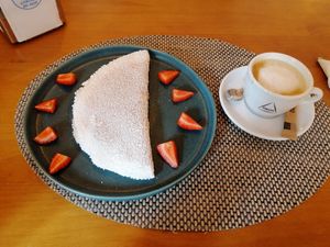 Tapioka with sweet filling at Cantina do Bem in Caminha