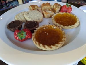 Vegan afternoon tea cakes at The Pentland in Edinburgh