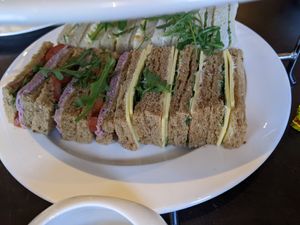 Vegan afternoon tea sandwiches at The Pentland in Edinburgh