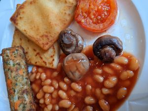 Vegan cooked breakfast options at The Pentland in Edinburgh