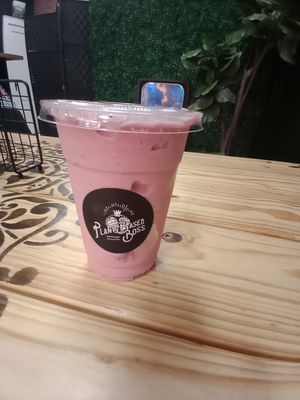 Pink Panther smoothie at Plant Based Boss in Hickory