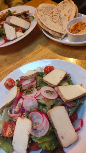 Tofu salad & hummus with pita at PF McCarthy's in Kenmare