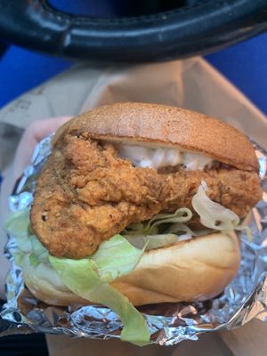 Spicy chikn sandwich😍 at Harrison Street Cafe in Richmond