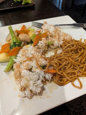 Vegetable Hibachi Dinner (soup not pictured) at Sakura Japanese Restaurant in The Villages