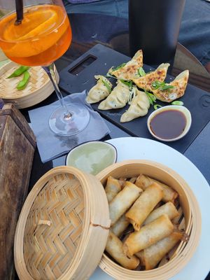 Frühlingsrollen mit Gemüse und Dumpling at Who Killed The Pig in Giessen