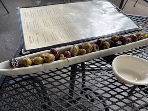 Warm olives  at Tapateria in Colorado Springs