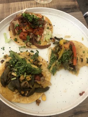 Right: nopal. Bottom: rajas. Top: KFT (our favorite)   at Wild Taco in Denver