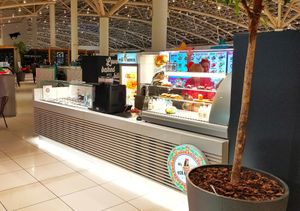 The stall is located just next to a skating rink at Pita Burrito in Moscow