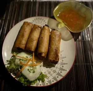 Spring rolls  at Tasty Vegan in Seminyak