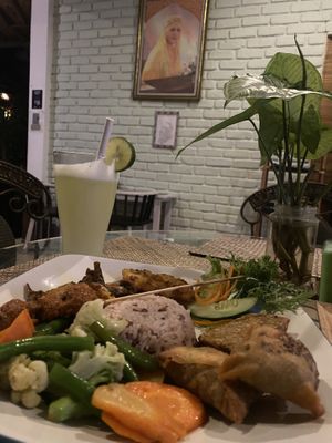 Yum nasi champur  at Tasty Vegan in Seminyak