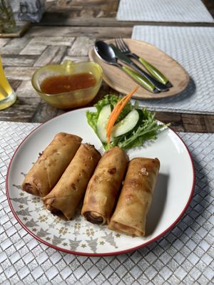 Spring rolls   at Tasty Vegan in Seminyak