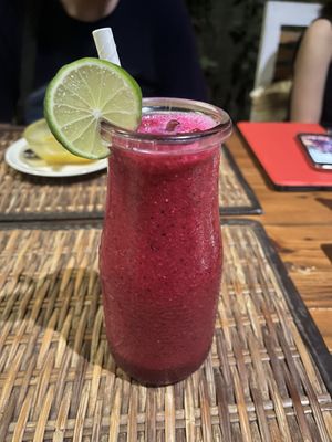 Dragonfruit juice  at Tasty Vegan in Seminyak