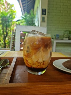 Iced caramel macchiato #Veganuary at Tasty Vegan in Seminyak