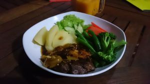 Vegan steak at Tasty Vegan in Seminyak