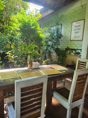 Seating at Tasty Vegan in Seminyak