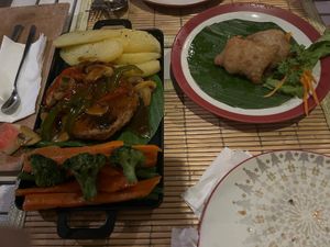 Mushroom steak - highly recommend! at Tasty Vegan in Seminyak