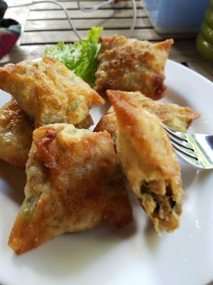 Martabak, so sad I only tried these on my last day.  They were so delicious!  at Tasty Vegan in Seminyak