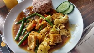 nasi lidham  at Tasty Vegan in Seminyak