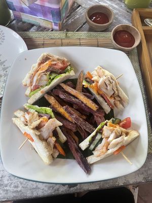 club sandwich   at Tasty Vegan in Seminyak