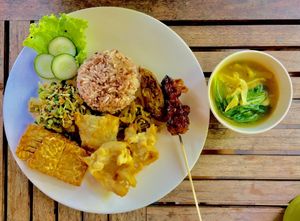 nasi campur at Tasty Vegan in Seminyak