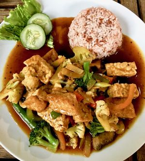 nasi lada hitam at Tasty Vegan in Seminyak