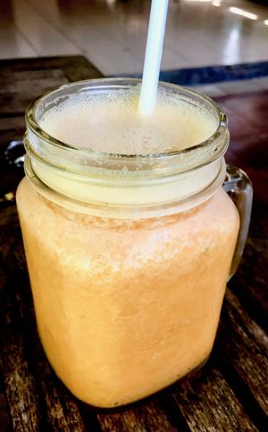 mango smoothie at Tasty Vegan in Seminyak