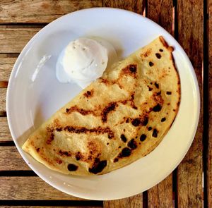 pancake with icecream at Tasty Vegan in Seminyak