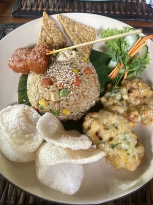Nasi goreng which I believe was what made me sick😒 at Tasty Vegan in Seminyak