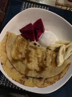Banana pancake at Tasty Vegan in Seminyak