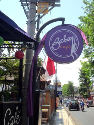 The Babar café juste after the entrance at Tasty Vegan in Seminyak