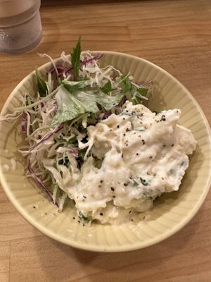 Vegan potato salad  at Chabuya Curry Tenjin ちゃぶや in Fukuoka